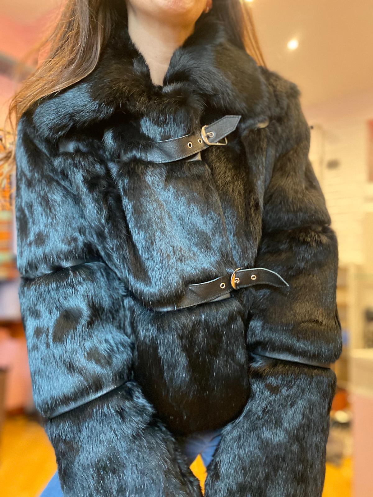 Pelliccia Iblues inserti pelle tg 42