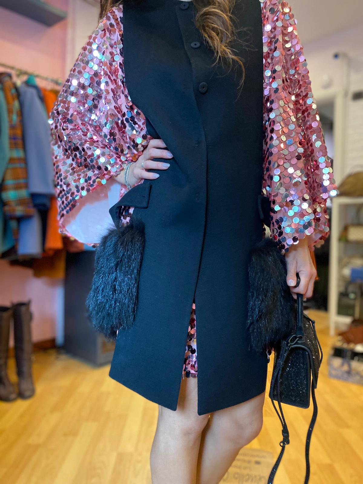 Abito Aniye By paillettes rosa tg S