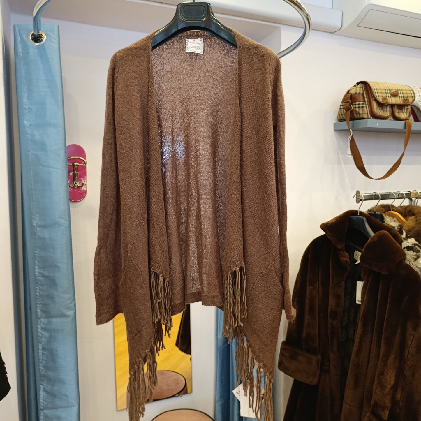 Cardigan con frange Sweet secret nuovo tg 40 abbondante