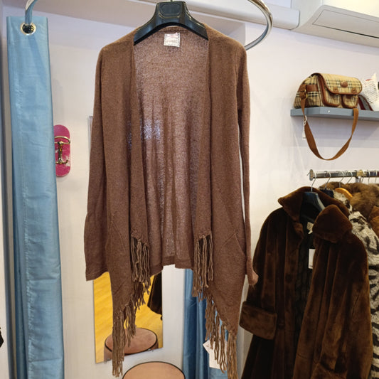 Cardigan con frange Sweet secret nuovo tg 40 abbondante