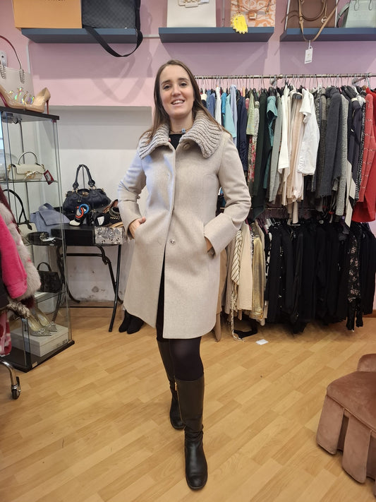 Cappotto beige Cinzia Rocca tg 42/44 tessuto Loro Piana