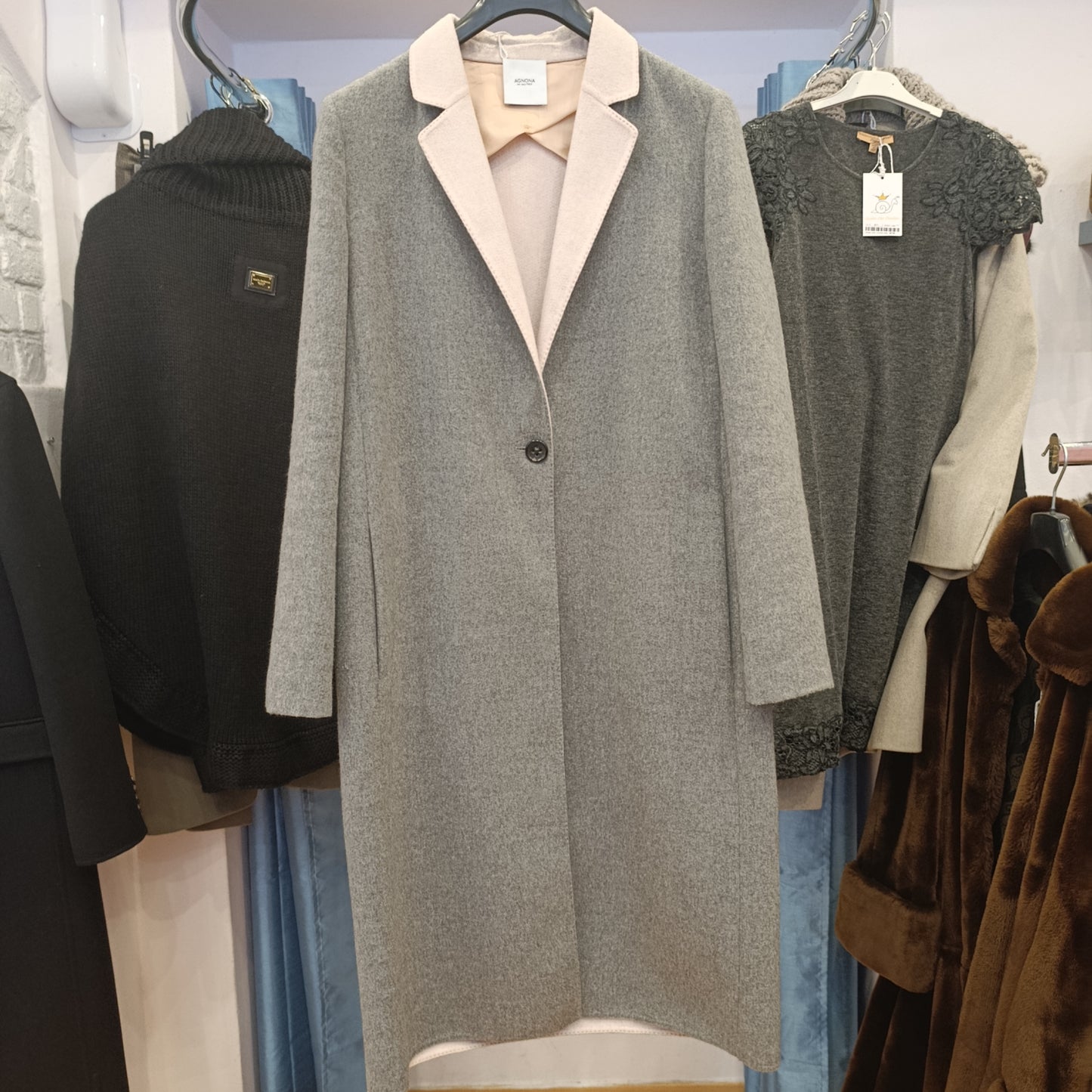 Cappotto Agnona grigio tg 42
