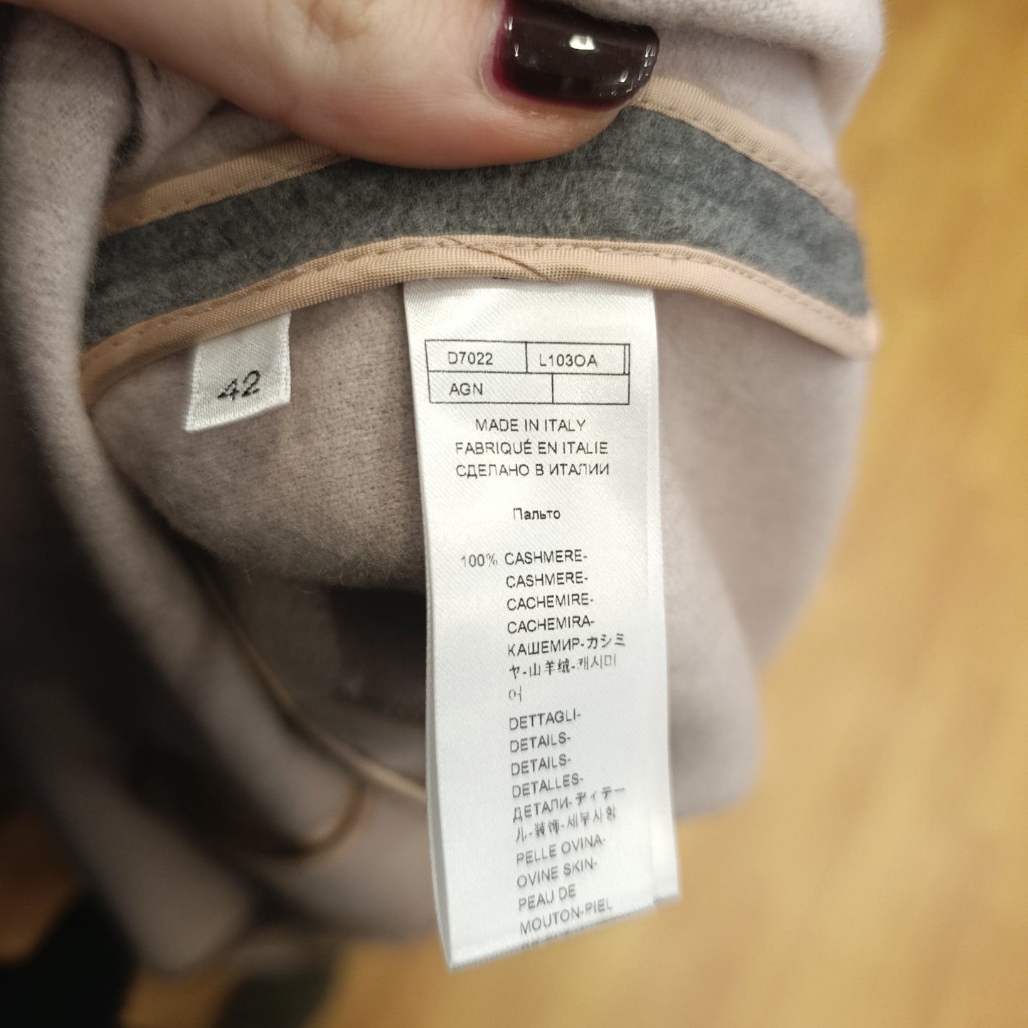 Cappotto Agnona grigio tg 42