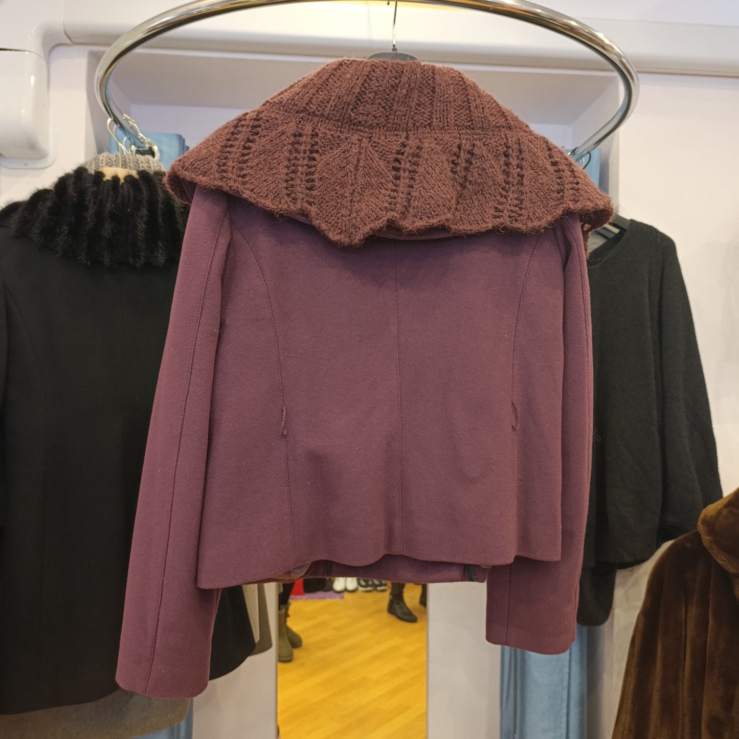 Cappotto crop vinaccia Scervino tg 46