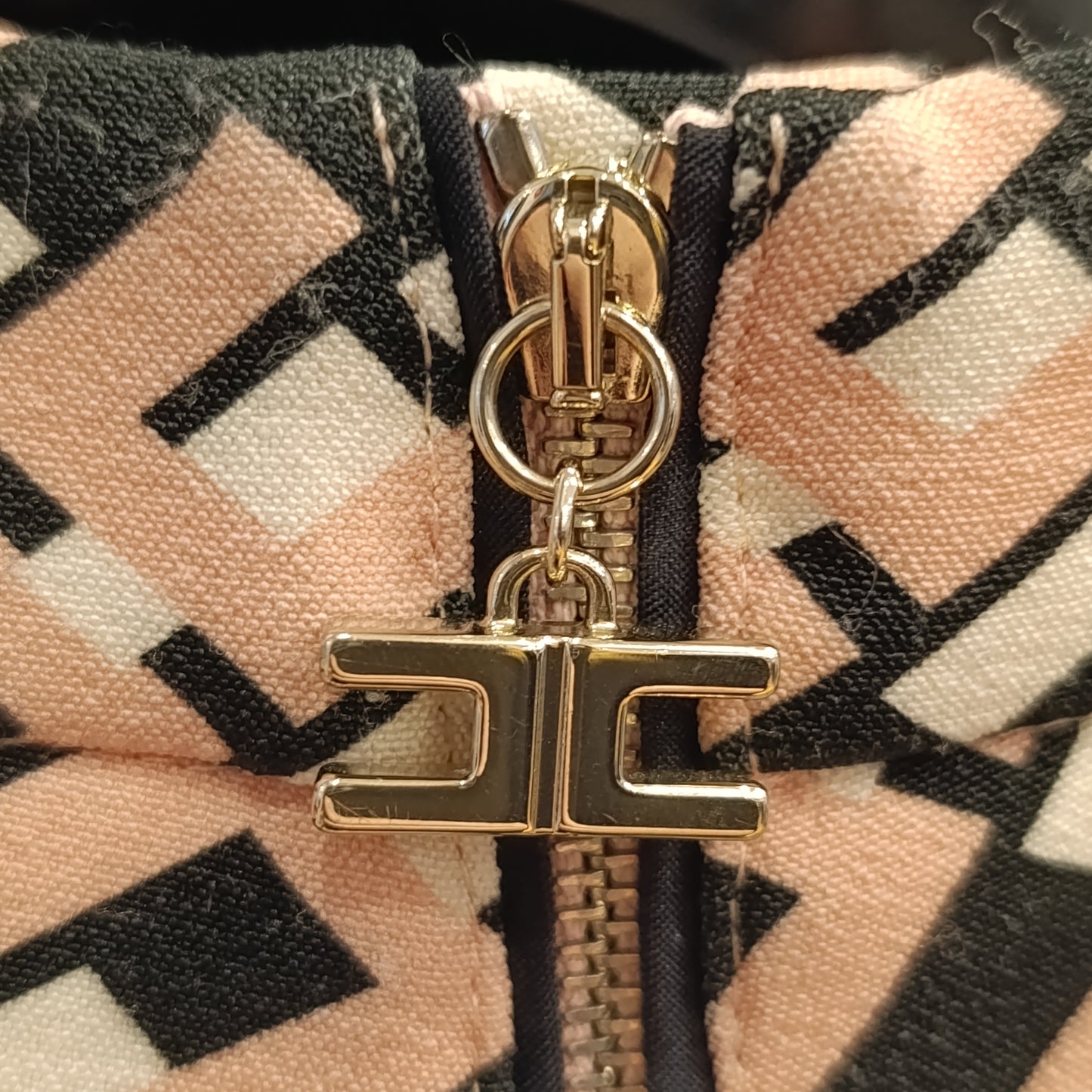 Pantalone pesca/nero Elisabetta Franchi tg 38