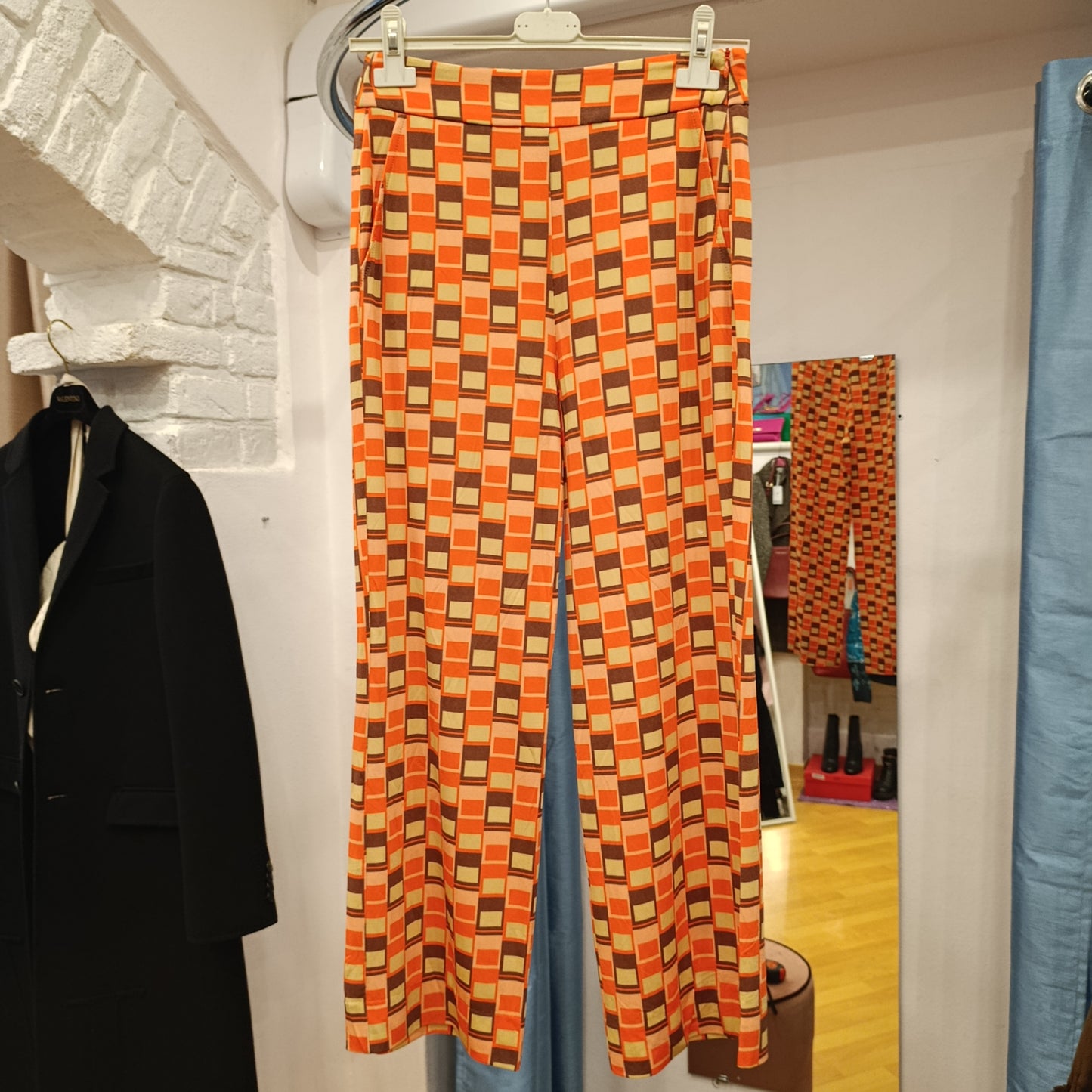 Pantalone arancio Via Masini 80 tg 38