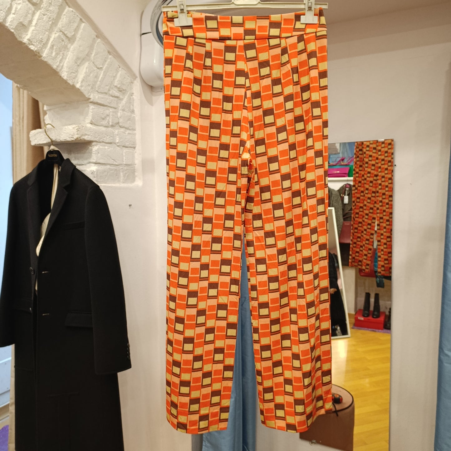 Pantalone arancio Via Masini 80 tg 38