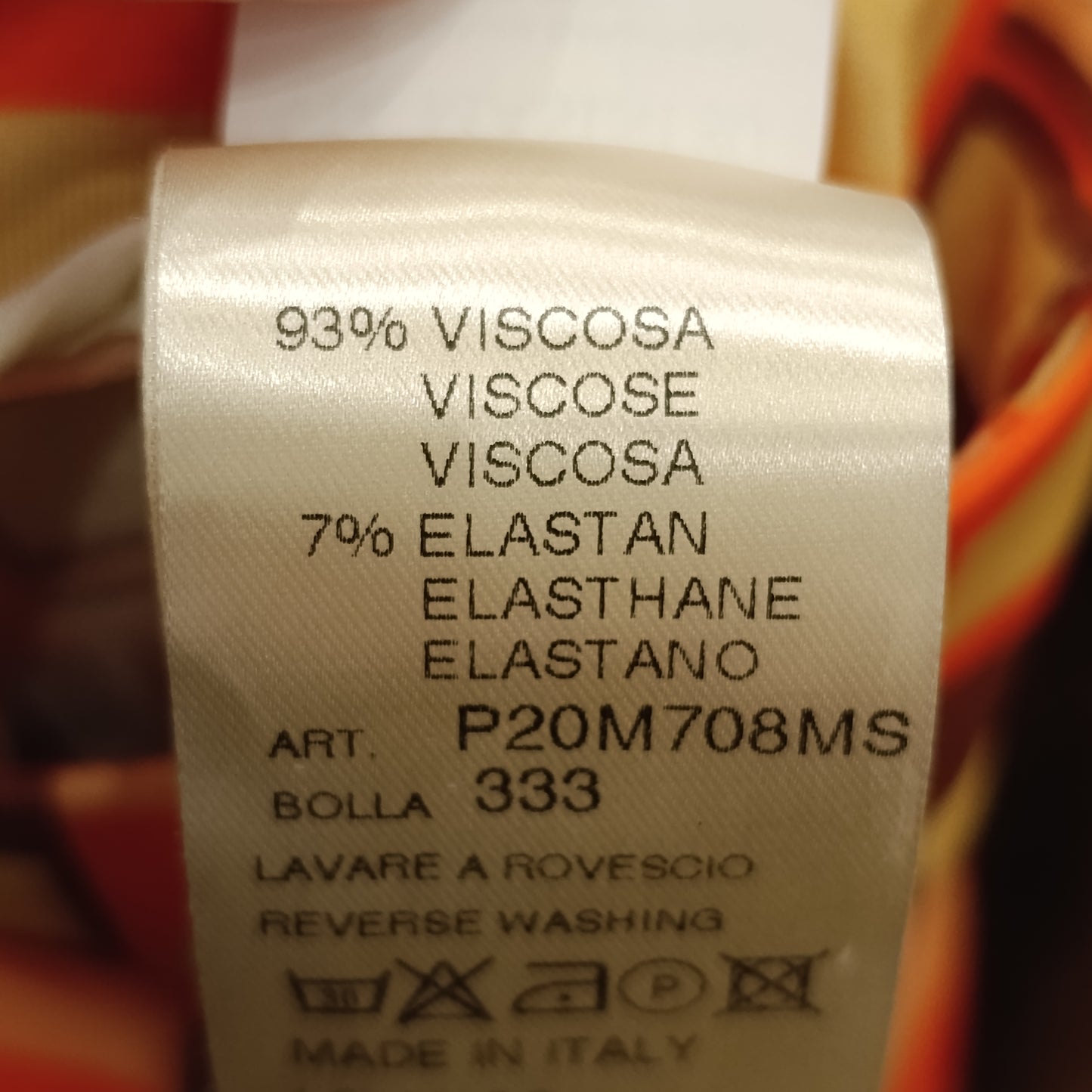 Pantalone arancio Via Masini 80 tg 38