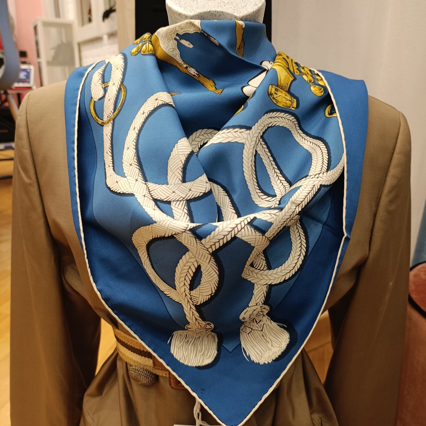 Foulard Hermes blu