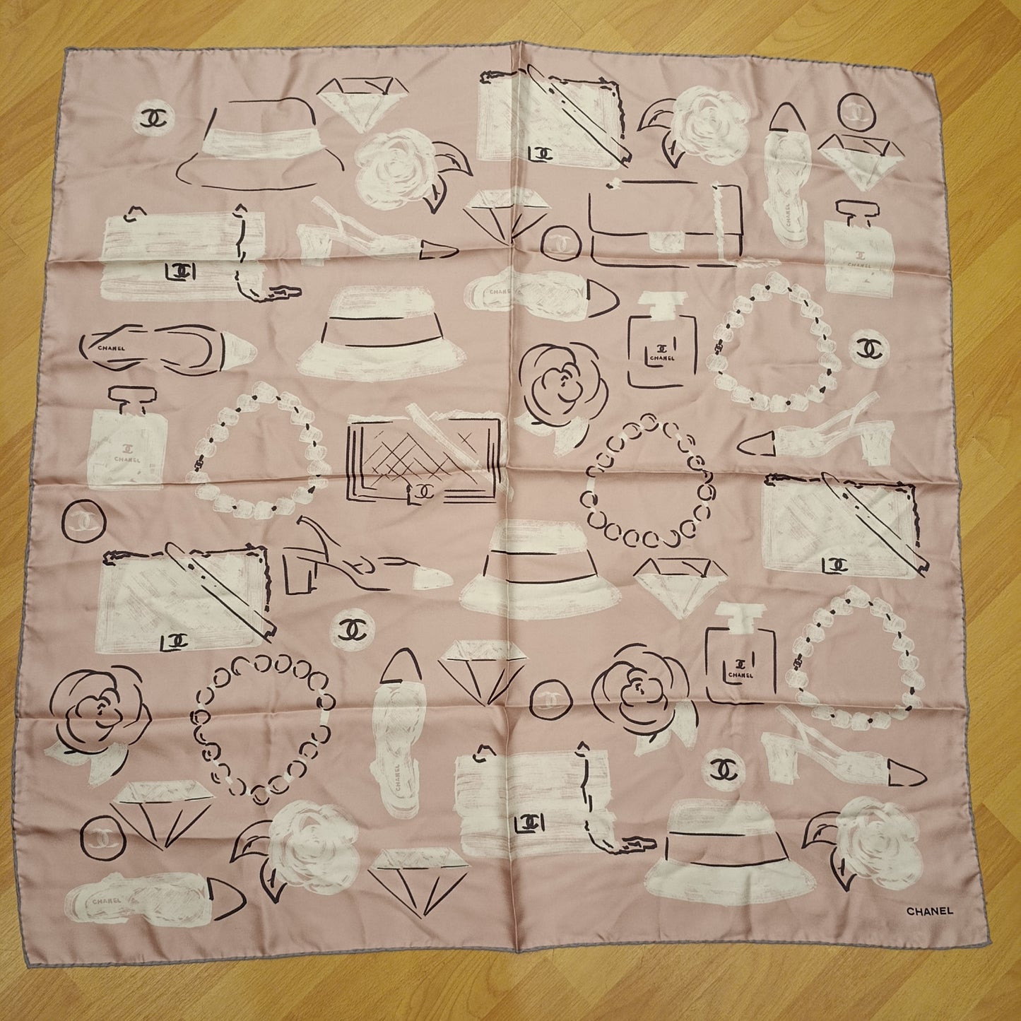 Foulard rosa cipria Chanel