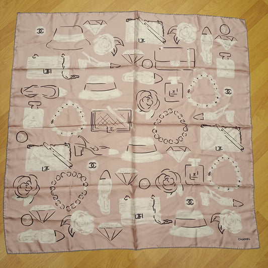 Foulard rosa cipria Chanel