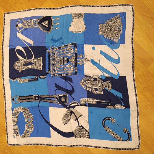 Foulard blu Cartier