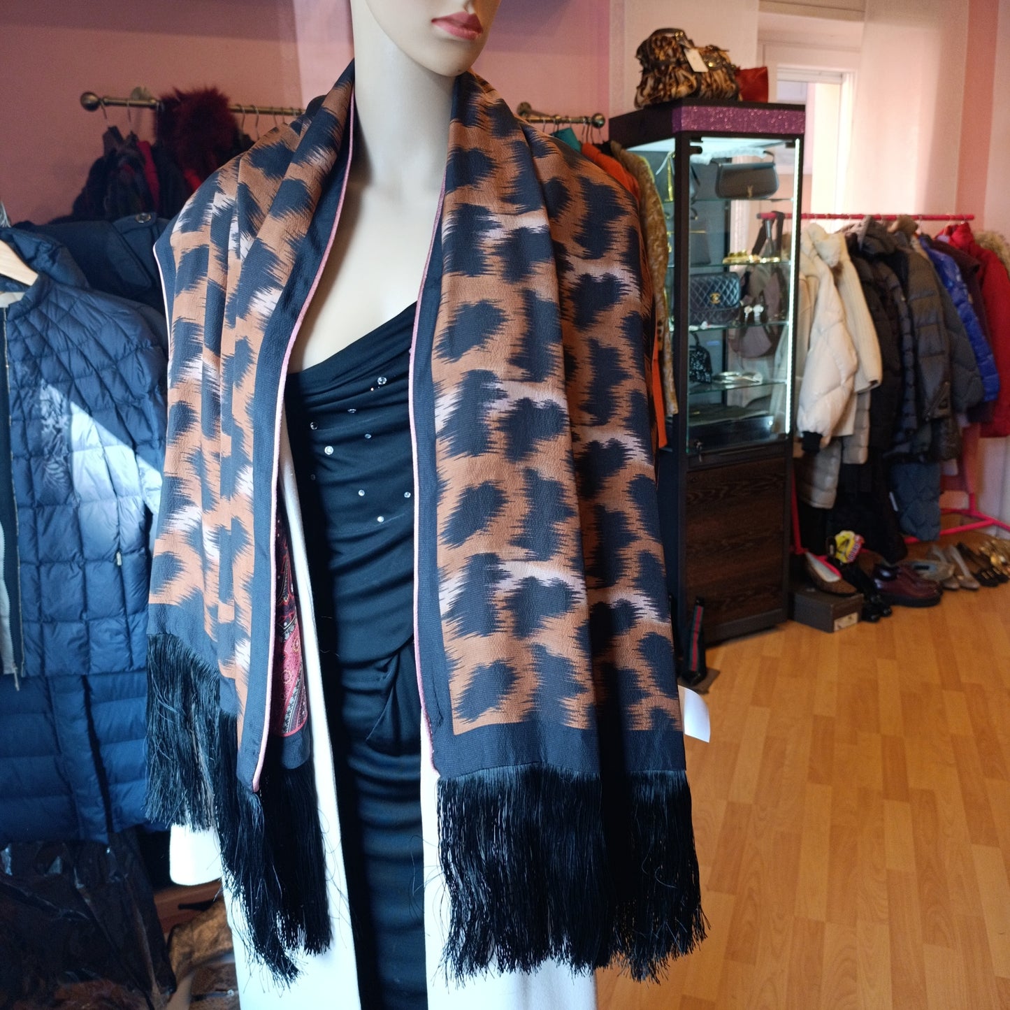 Sciarpa Etro double face frange