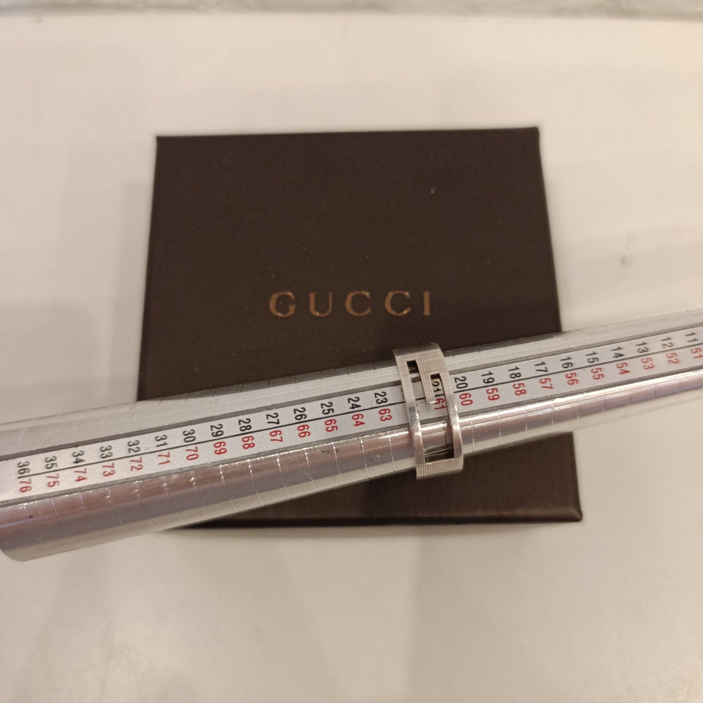 Anello Gucci argento mis 22