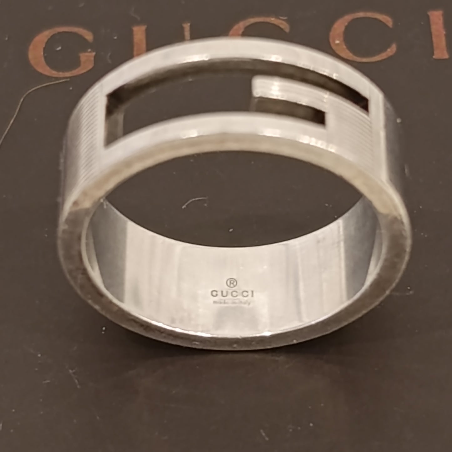 Anello Gucci argento mis 22