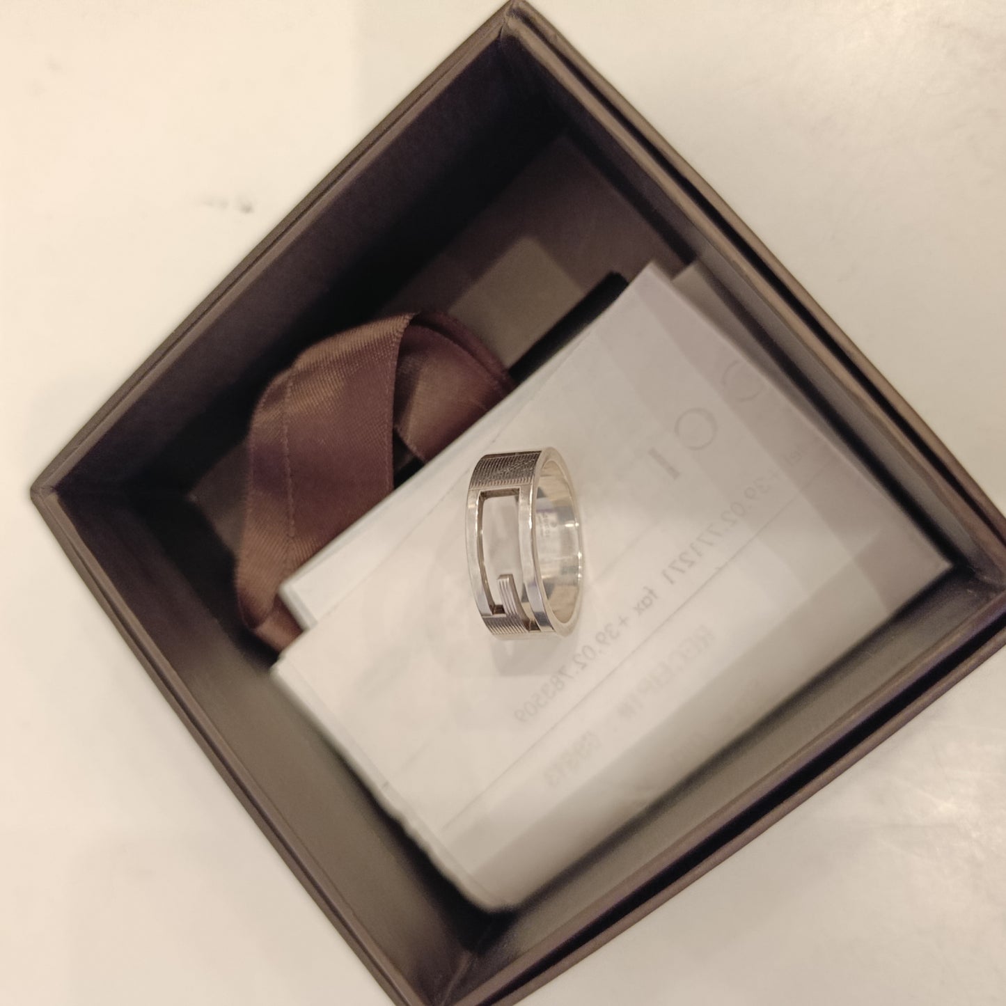 Anello Gucci argento mis 22