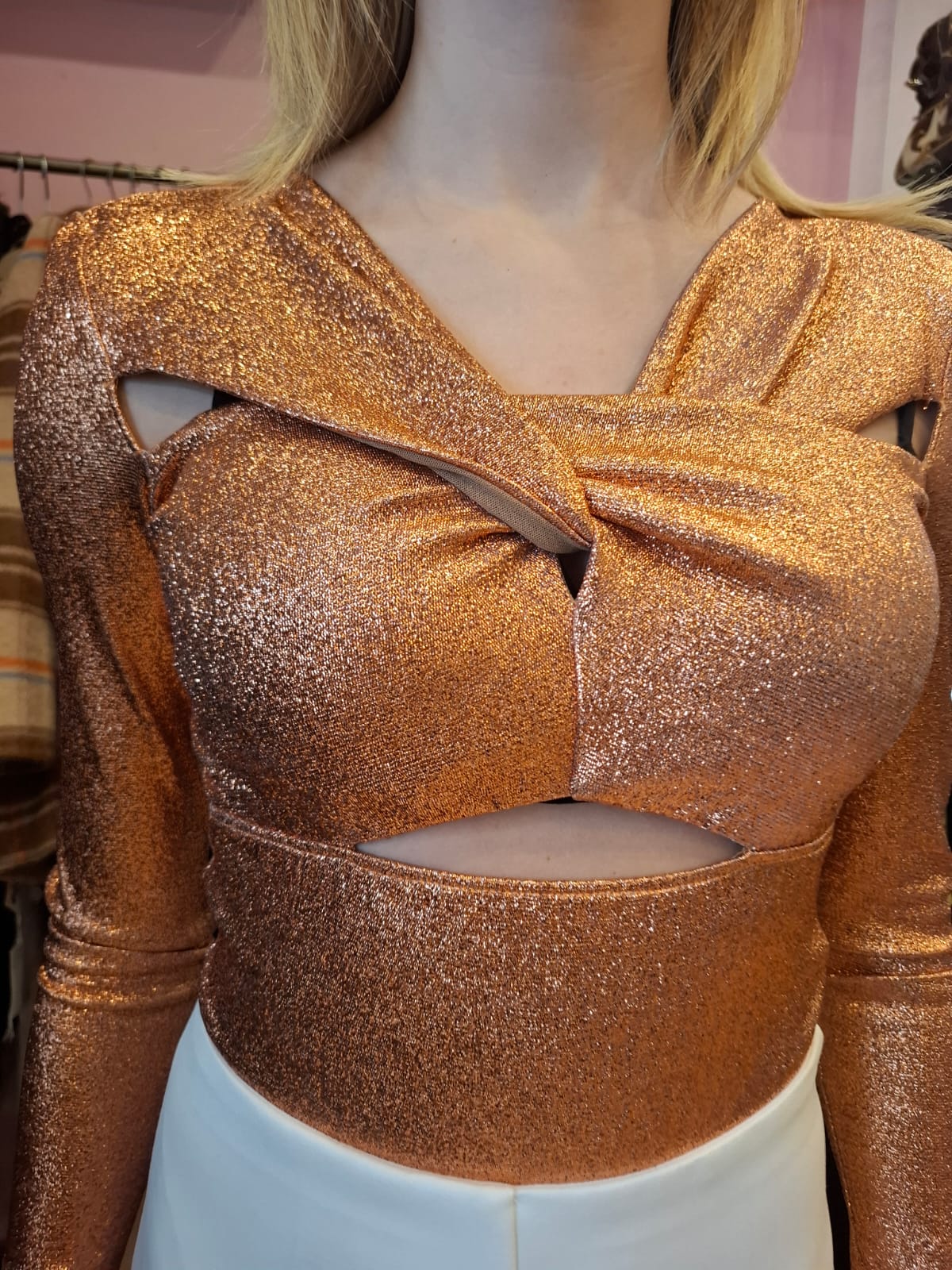 Body lurex arancione Simona Corsellini tg S/M