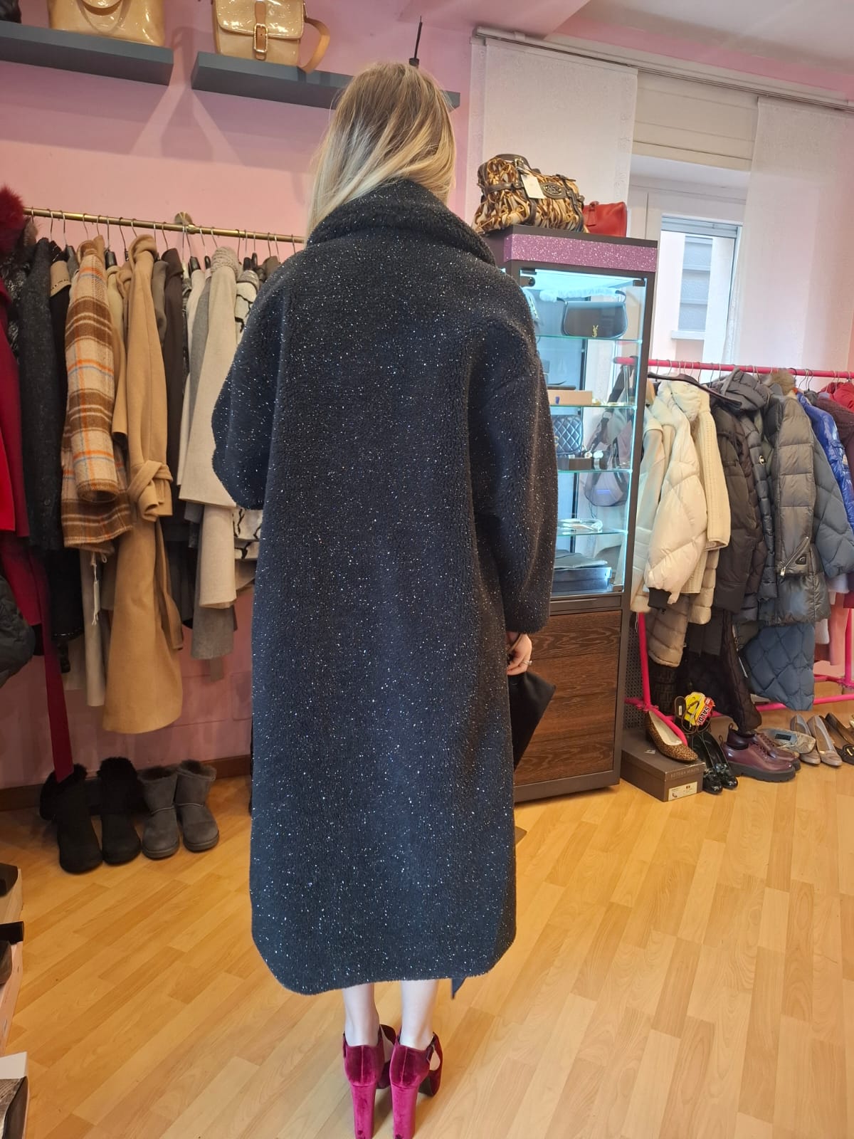 Teddy nero lurex Kocca tg XS