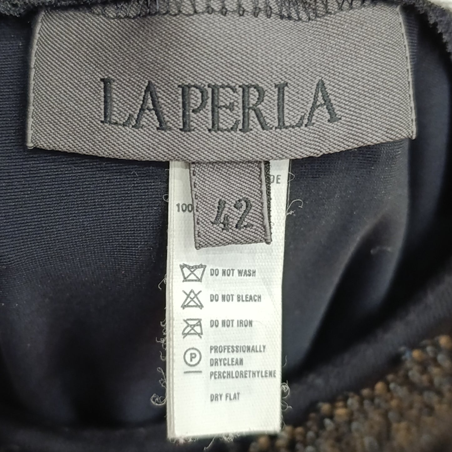 Abito lungo paillettes nero La Perla tg 42