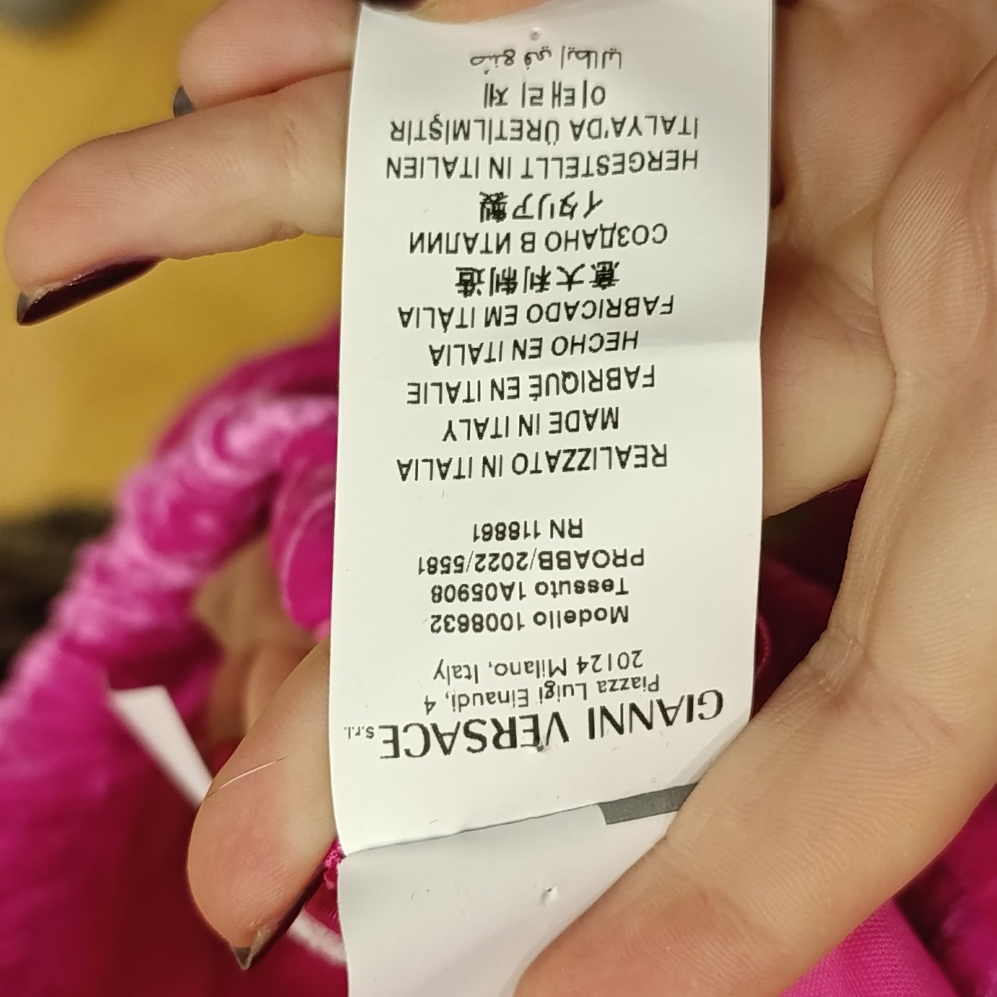 Mini abito fuxia Versace tg 42