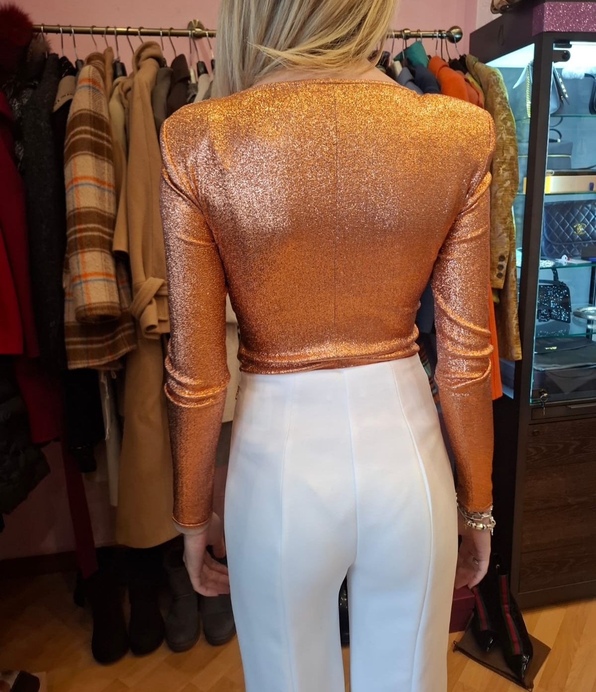 Body lurex arancione Simona Corsellini tg S/M