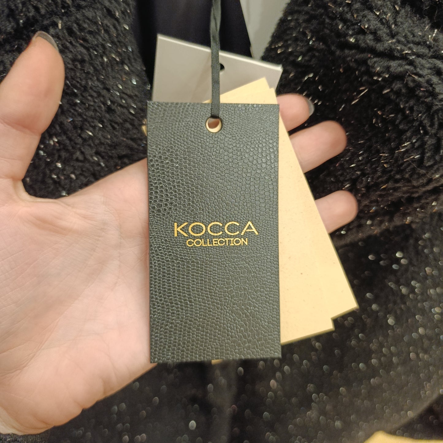 Teddy nero lurex Kocca tg XS