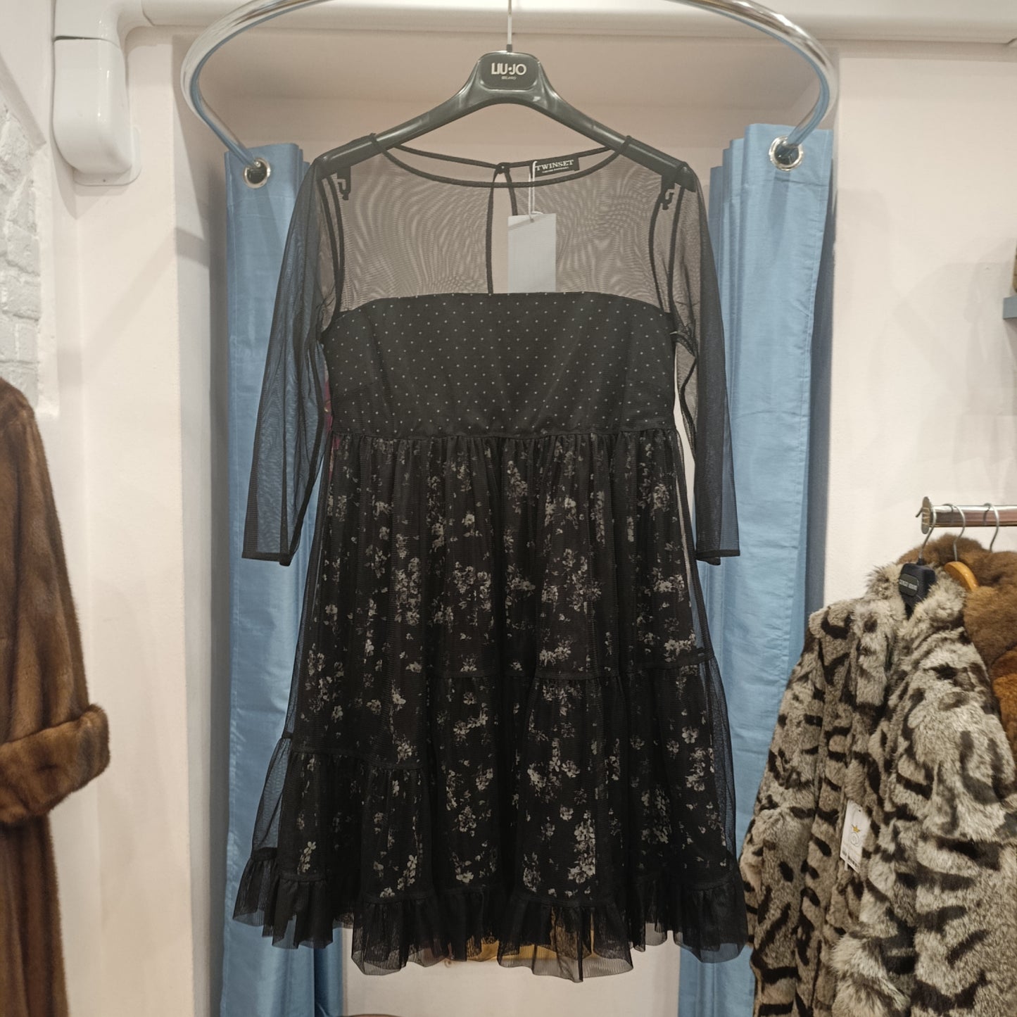 Abito nero tulle Twinset tg 44