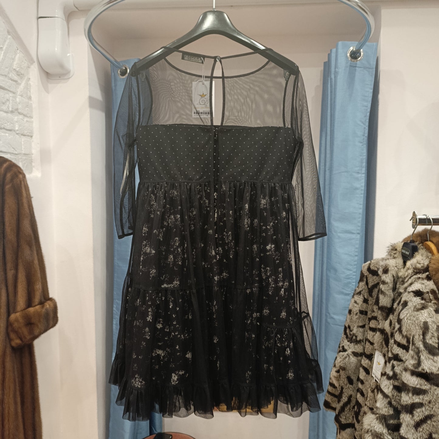 Abito nero tulle Twinset tg 44