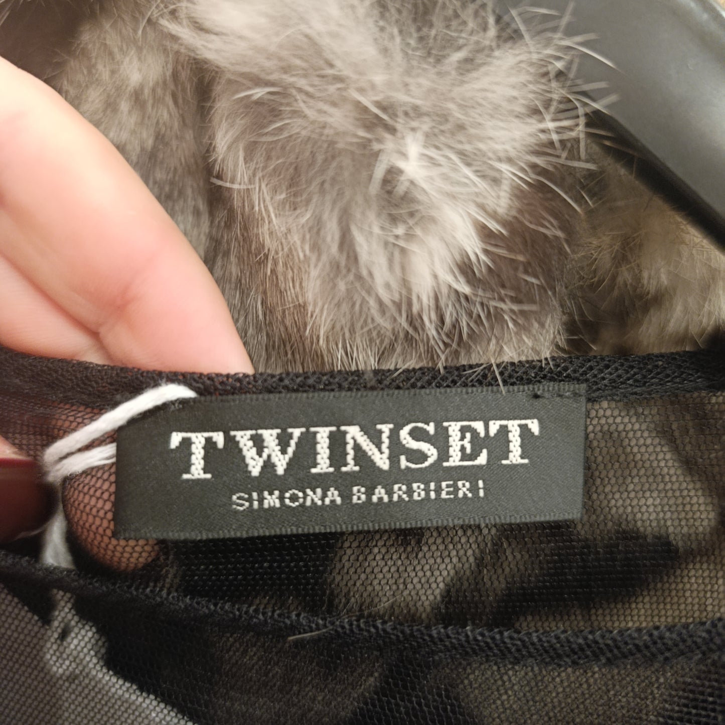 Abito nero tulle Twinset tg 44