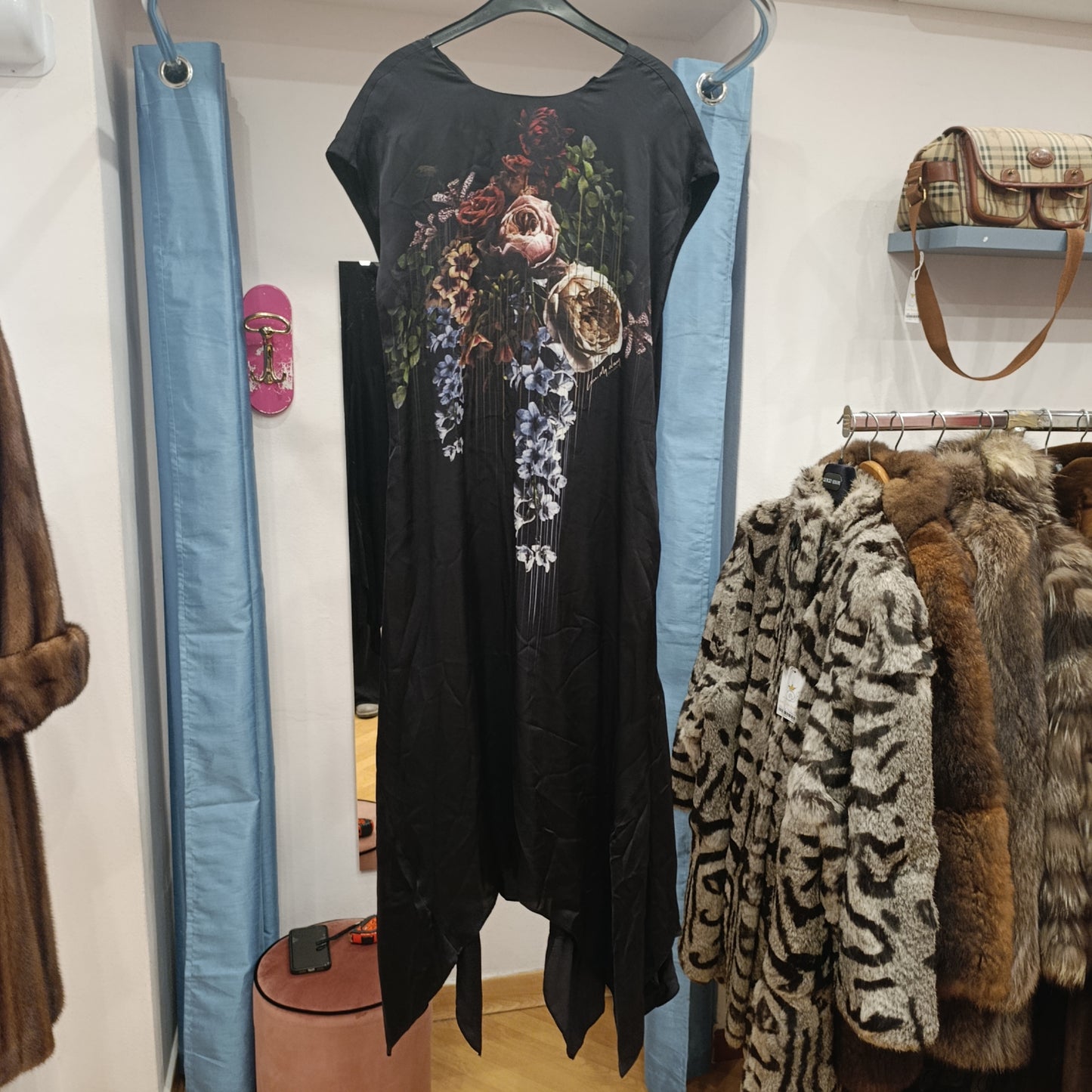 Abito nero floreale All Saint tg EU 36