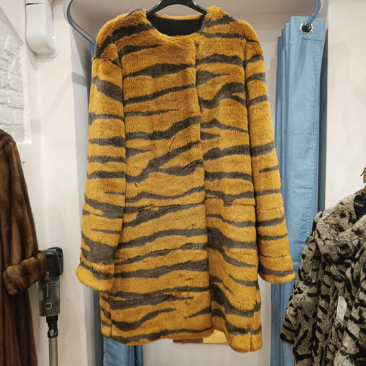 Eco pelliccia MSGM zebrata tg 42
