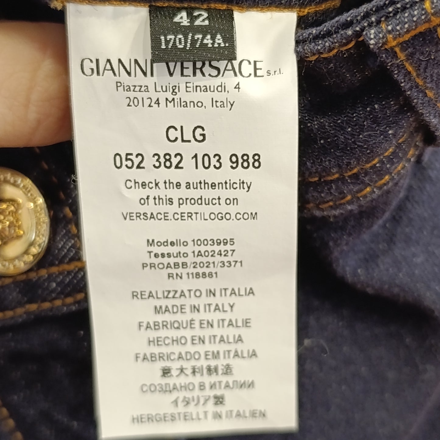 Mini gonna jeans Versace tg 42