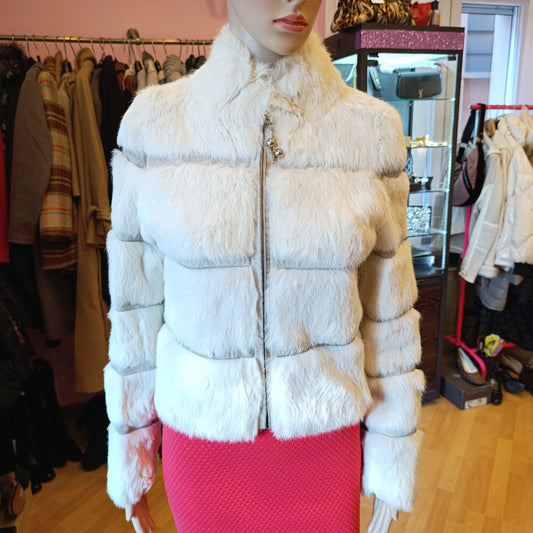 Pelliccia panna Elisabetta Franchi tg 42