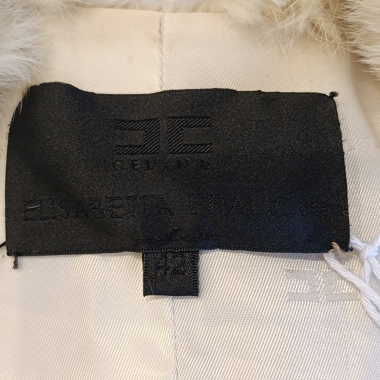 Pelliccia panna Elisabetta Franchi tg 42