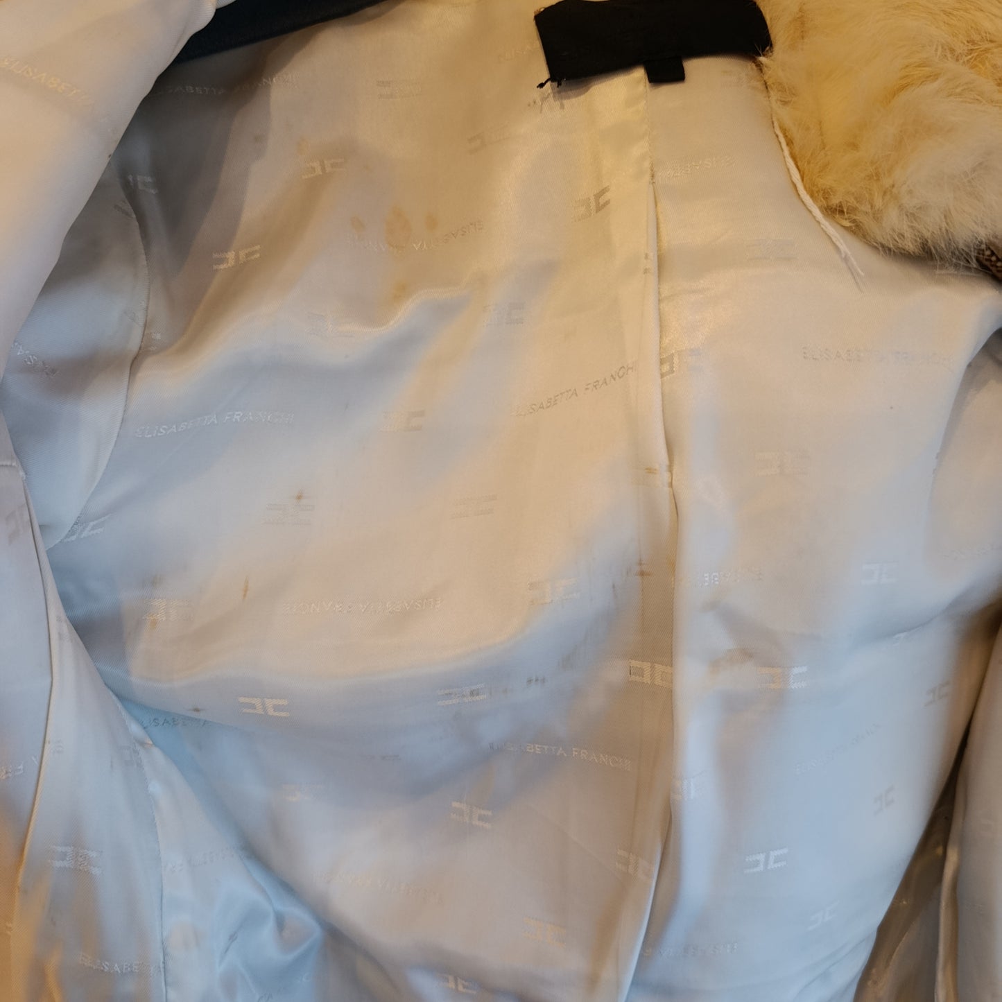 Pelliccia panna Elisabetta Franchi tg 42