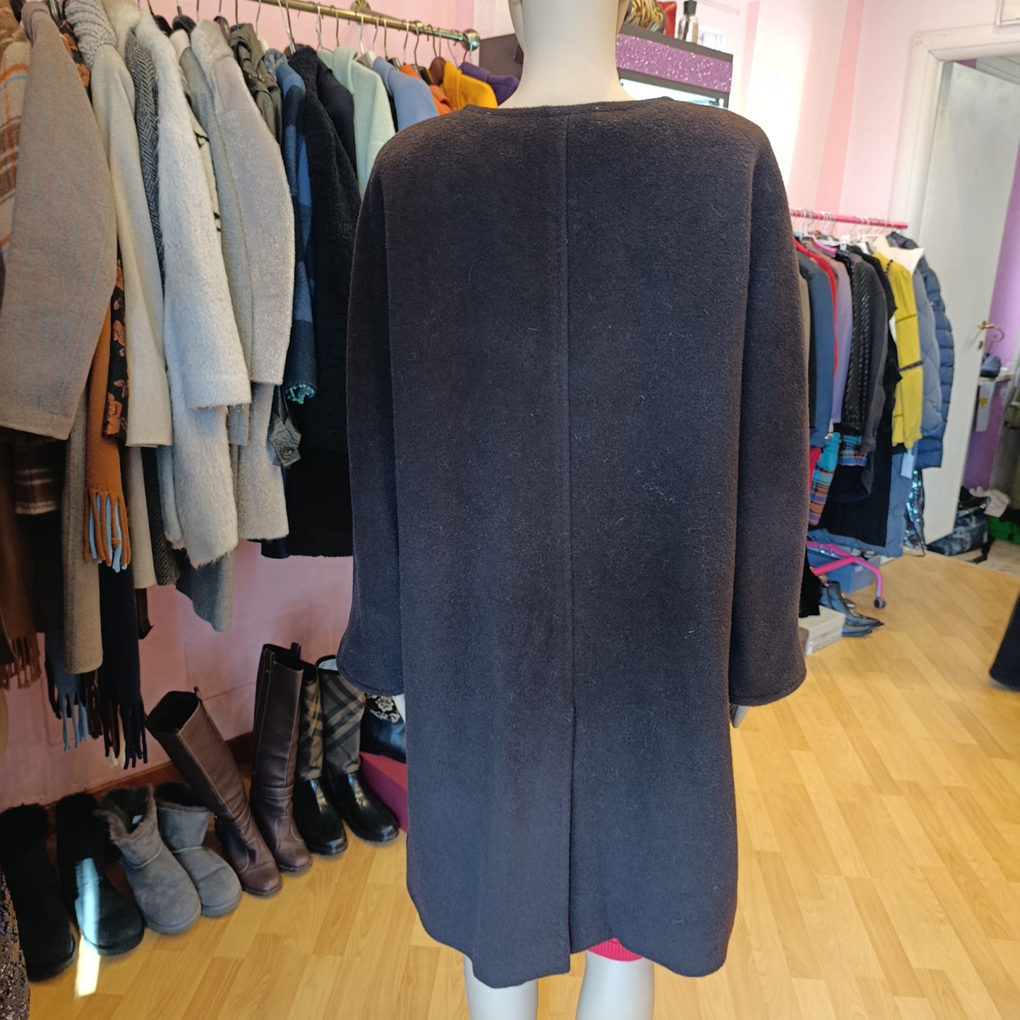 Cappotto cioccolato Luisa Spagnoli tg M