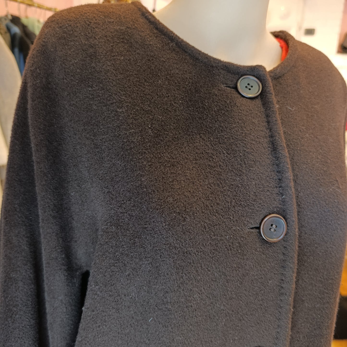 Cappotto cioccolato Luisa Spagnoli tg M