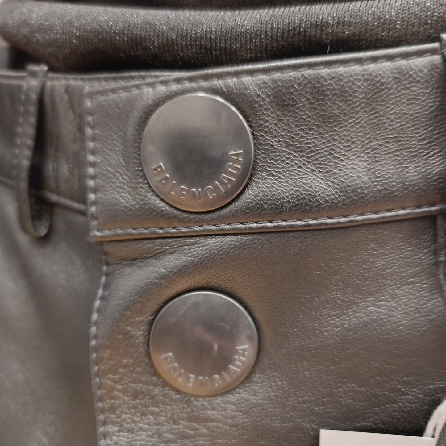 Gonna pelle nera Balenciaga tg fr36/it40