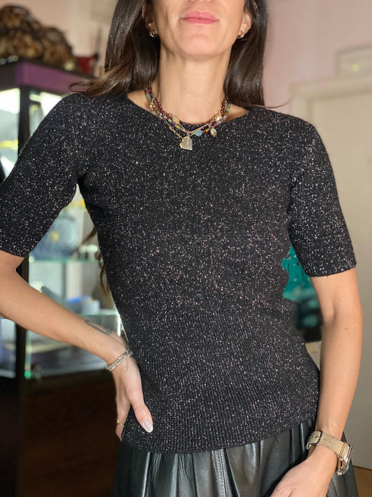 Maglia nera lurex Miu Miu tg S