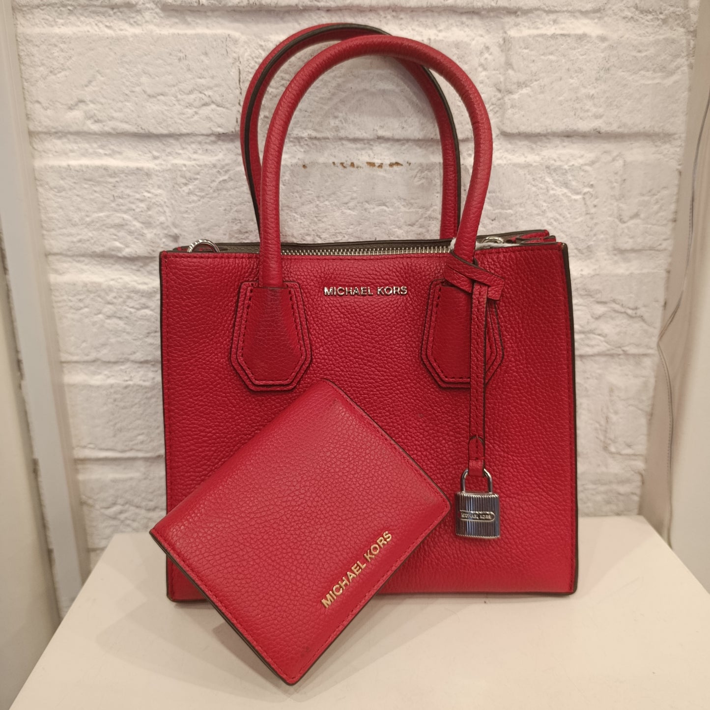Borsa+portafoglio rosso Michael Kors