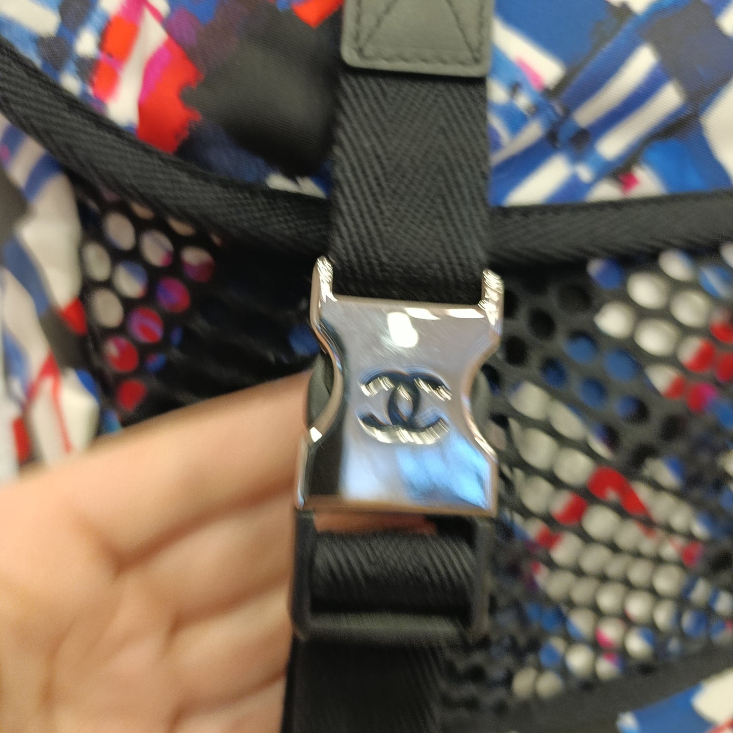 Zaino Chanel in tela colorato