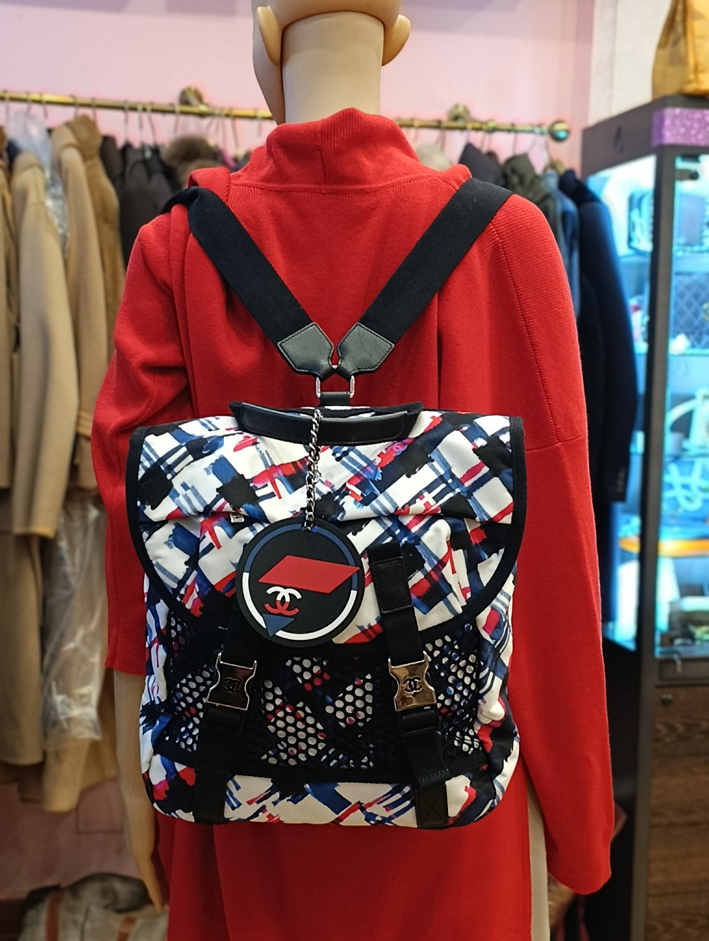 Zaino Chanel in tela colorato