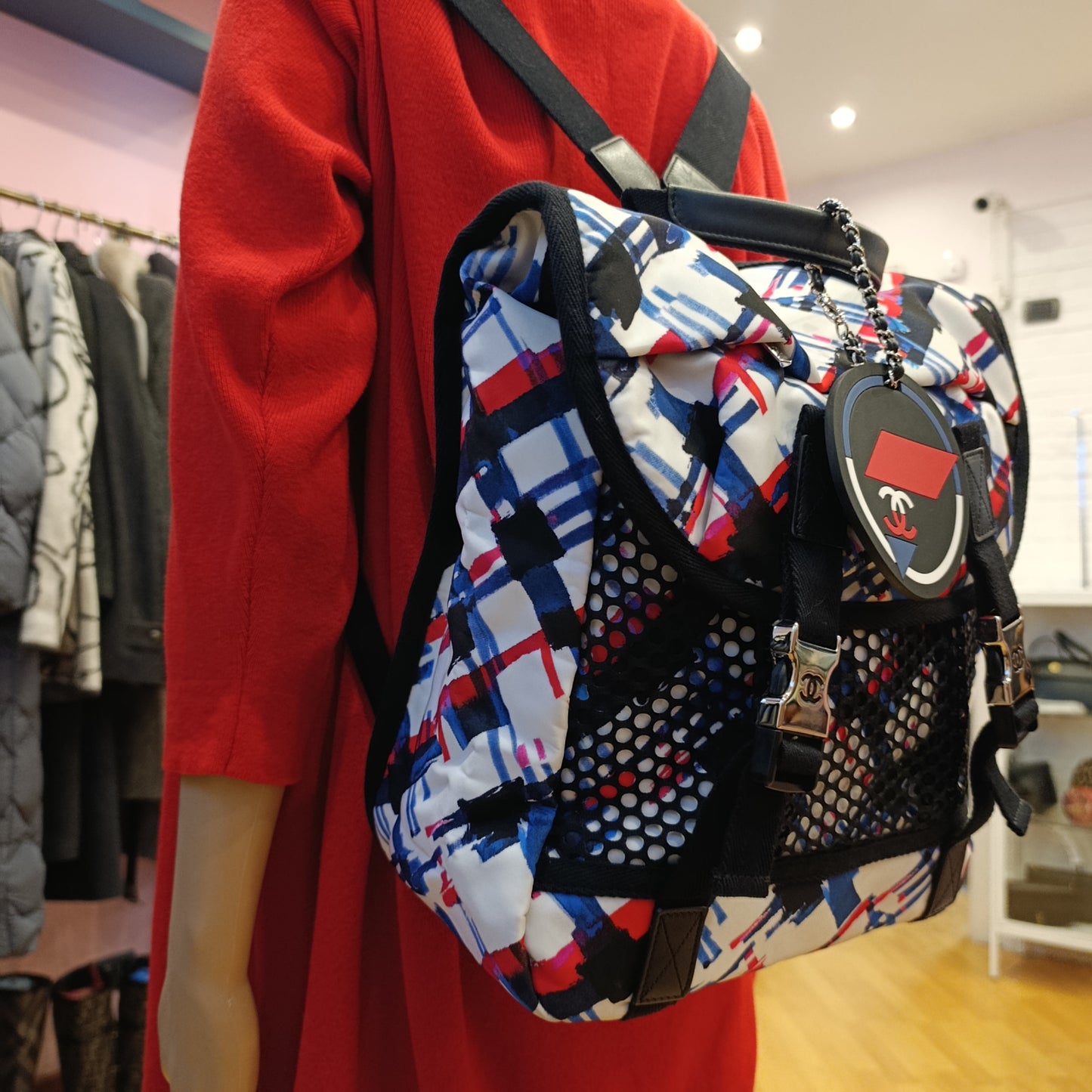 Zaino Chanel in tela colorato