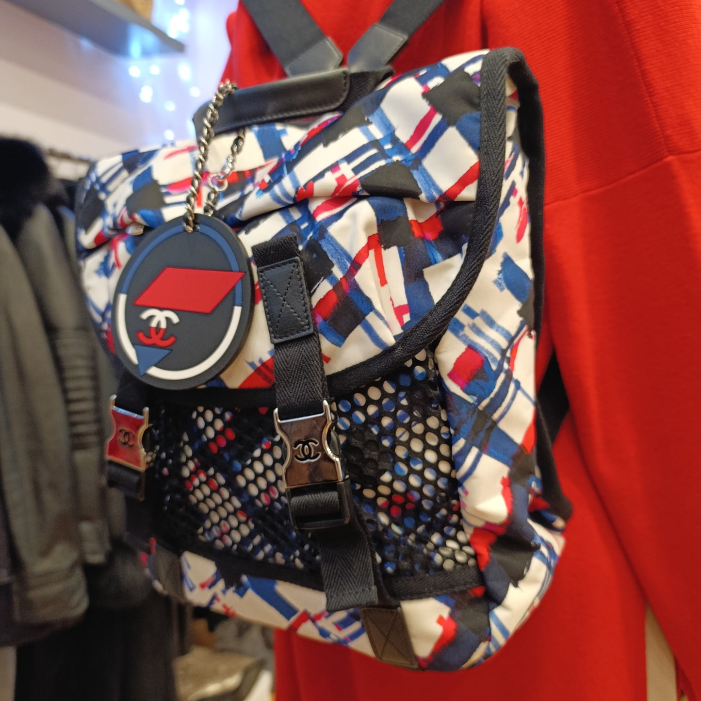 Zaino Chanel in tela colorato