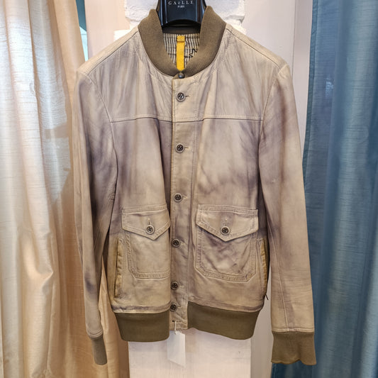 Bomber pelle s.w.o.r.d beige tg M