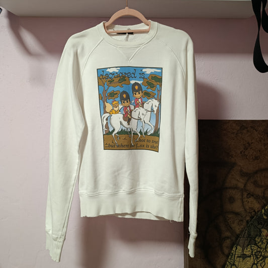 Felpa bianca Dsquared tg M