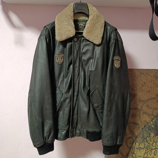 Bomber in pelle Milestone tg 52