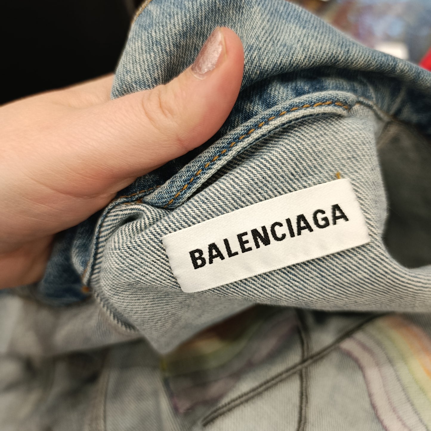 Bomber in denim Balenciaga tg 36 over nuovo