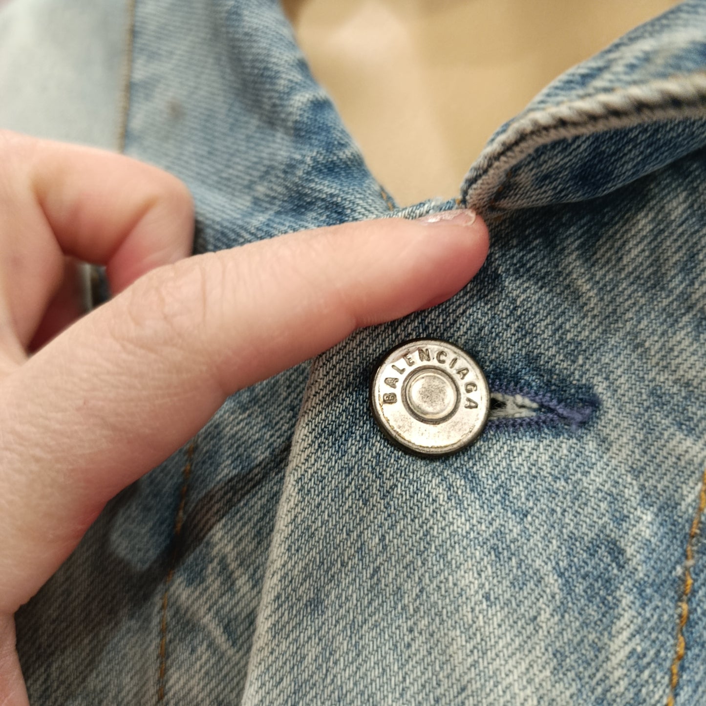 Bomber in denim Balenciaga tg 36 over nuovo