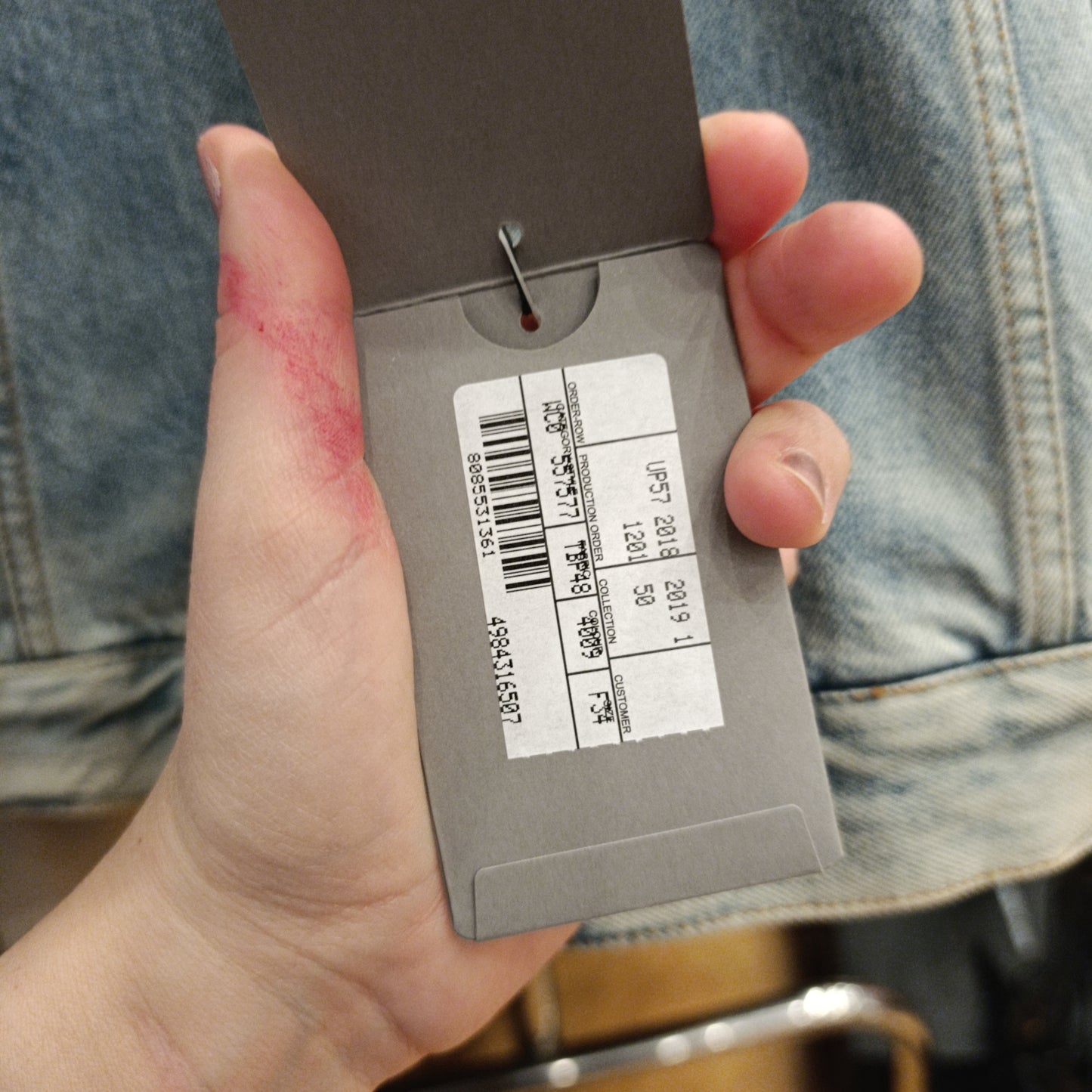 Bomber in denim Balenciaga tg 36 over nuovo